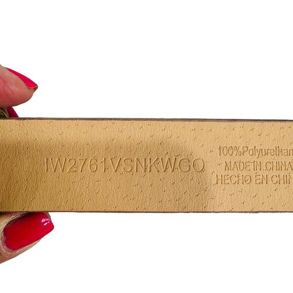 Vintage-Inspired Faux Velvet Belt With Double Ring Buckle Blush New Preppy - Picture 6 of 8